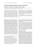 Báo cáo khoa học: Structural and functional analysis of ataxin-2 and ataxin-3 potx