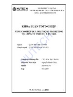 Luận văn:Một số giải pháp nhằm nâng cao hiệu quả hoạt động Marketing tại công ty TNHH TM & DV T&H pdf