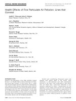 Health Effects of Fine Particulate Air Pollution: Lines that Connect pptx