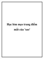 Học lỏm mẹo trang điểm mắt của ''''sao'''' pot