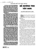 Báo cáo khoa học: Để hưởng thụ tốt hơn potx