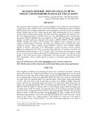 ĐA DẠNG SINH HỌC MỘT SỐ LOÀI LAN RỪNG THUỘC CHI DENDROBIUM BẰNG KỸ THUẬT RAPD doc