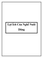 Lợi Ích Của Nghề Nuôi Dông doc