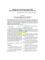 NGHIÊN CỨU TUYỂN CHỌN VÀ PHÁT TRIỂN MỘT SỐ GIỐNG RAU CẢI CHO VÙNG MIỀN NÚI PHÍA BẮC pdf