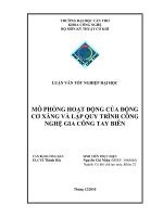 mô phỏng hoạt động của động cơ xăng và lập quy trình công nghệ gia công tay biên