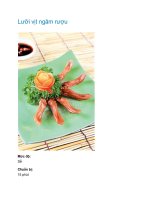 Lưỡi vịt ngâm rượu pptx