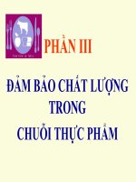 PHẦN III: ĐẢM BẢO CHẤT LƯỢNG TRONG CHUỖI THỰC PHẨM doc