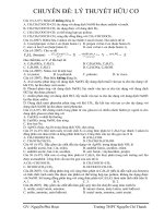 ÔN THI ĐH: CHUYÊN ĐỀ LÝ THUYẾT HÓA HỮU CƠ