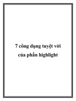 7 công dụng tuyệt vời của phấn highlight doc
