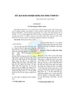 Kết quả khảo nghiệm giống dưa hồng thơm số 1 pot