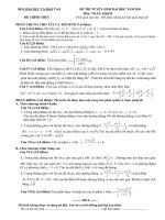 ĐỀ THI CHÍNH THỨC MÔN TOÁN NĂM 2011 KHỐI B