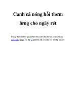 Canh cá nóng hổi thơm lừng cho ngày rét pptx