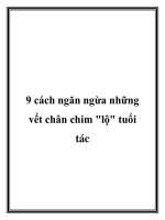 9 cách ngăn ngừa những vết chân chim lộ tuổi tác docx