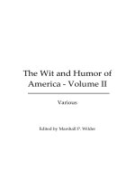 The Wit And Humor Of America Volume Ii By Various, Marshall P. Wilder pdf