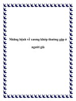 Những bệnh về xương khớp thường gặp ở người già potx