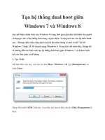 Tạo hệ thống dual boot giữa Windows 7 và Windows 8 pdf