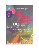 99 Bài hát tuyển chọn trong chương trình Bài hát Việt ppt
