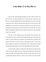 Cảm nhận về ca dao dân ca potx