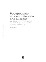 Postgraduate student retention and success pot
