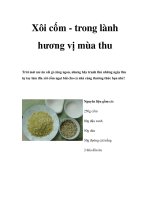 Xôi cốm - trong lành hương vị mùa thu doc