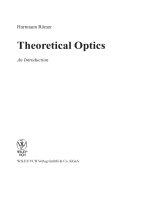 theoretical optics, an introduction - h. remer