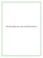 Sưu tầm những bài ca dao chủ đề hiếu thảo(2) ppt