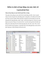 Kiểm tra lịch sử hoạt động của máy tính với LastActivityView pdf