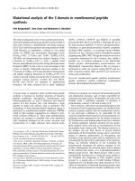 Báo cáo khoa học: Mutational analysis of the C-domain in nonribosomal peptide synthesis pot