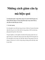 Những cách giảm cân lạ mà hiệu quả ppt