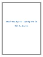 Thuyết trình hiệu quả – kỹ năng mềm cần thiết cho sinh viên pdf