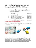 ĐỀ TÀI: Ứng dụng công nghệ sinh học trong xét nghiệm ADN huyết thống docx