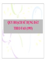 QUY HOẠCH SỬ DỤNG ĐẤT THEO FAO (1993) pptx
