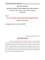 Đề tài: XỬ LÝ NƯỚC THẢI NHÀ HÀNG KHÁCH SẠN potx