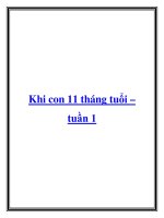 Khi con 11 tháng tuổi – tuần 1 pdf