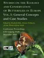 STUDIES ON THE ECOLOGY AND CONSERVATION OF BUTTERFLIES IN EUROPE: Vol. 1: General Concepts and Case Studies pptx
