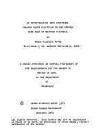 AN INVESTIGATION INTO ATTITUDES TOWARDS WARER POLLUTION IN THE SHUSWAP LAKE AREA OF BRITISH COLUMBIA pot