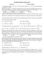 Đề Thi Thử Đại Học Vật Lý 2013 - Phần 2 - Đề 1 (có đáp án) pptx