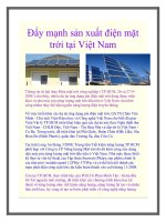 Đẩy mạnh sản xuất điện mặt trời tại Việt Nam doc