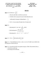 ĐỀ THI HKI NĂM HỌC 2010 - 2011 Môn thi : Toán pot