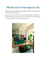 Nhà dịu mát với màu ngọc lục bảo pdf