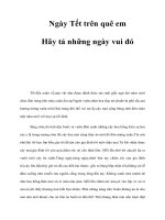 Ngày Tết trên quê em Hãy tả những ngày vui đó doc