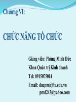 bài giảng quản trị học ( phùng minh đức) - chương 6 chức năng tổ chức