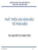 PHÁT TRIỂN VẬN HÀNH BẢO TRÌ PHẦN MỀM - Chương 3: QUI TRÌNH VÀ MÔ HÌNH BẢO TRÌ PHẦN MỀM pptx