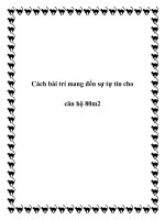 Cách bài trí mang đến sự tự tin cho căn hộ 80m2 ppt