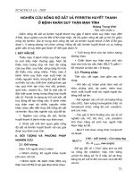 Nghiên cứu nồng độ sắt và Ferrintin huyết thanh ở bệnh nhân suy thận mạn tính pptx