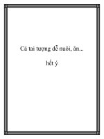 Cá tai tượng dễ nuôi, ăn... hết ý potx