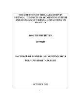 the situation of dolllarization in vietnam, it impacts on accounting system and economy of vietnam and actions to fight its