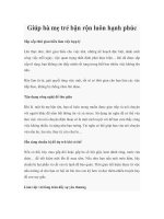 Giúp bà mẹ trẻ bận rộn luôn hạnh phúc doc