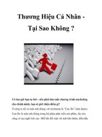 Thương Hiệu Cá Nhân Tại Sao Không doc