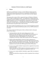 Statement of Work for the Recovery Audit Program potx